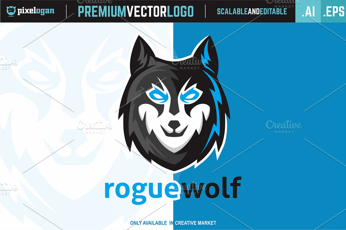 Rogue Wolf Logo, a Branding & Logo Template by pixelogan (Photo 1 of 3)