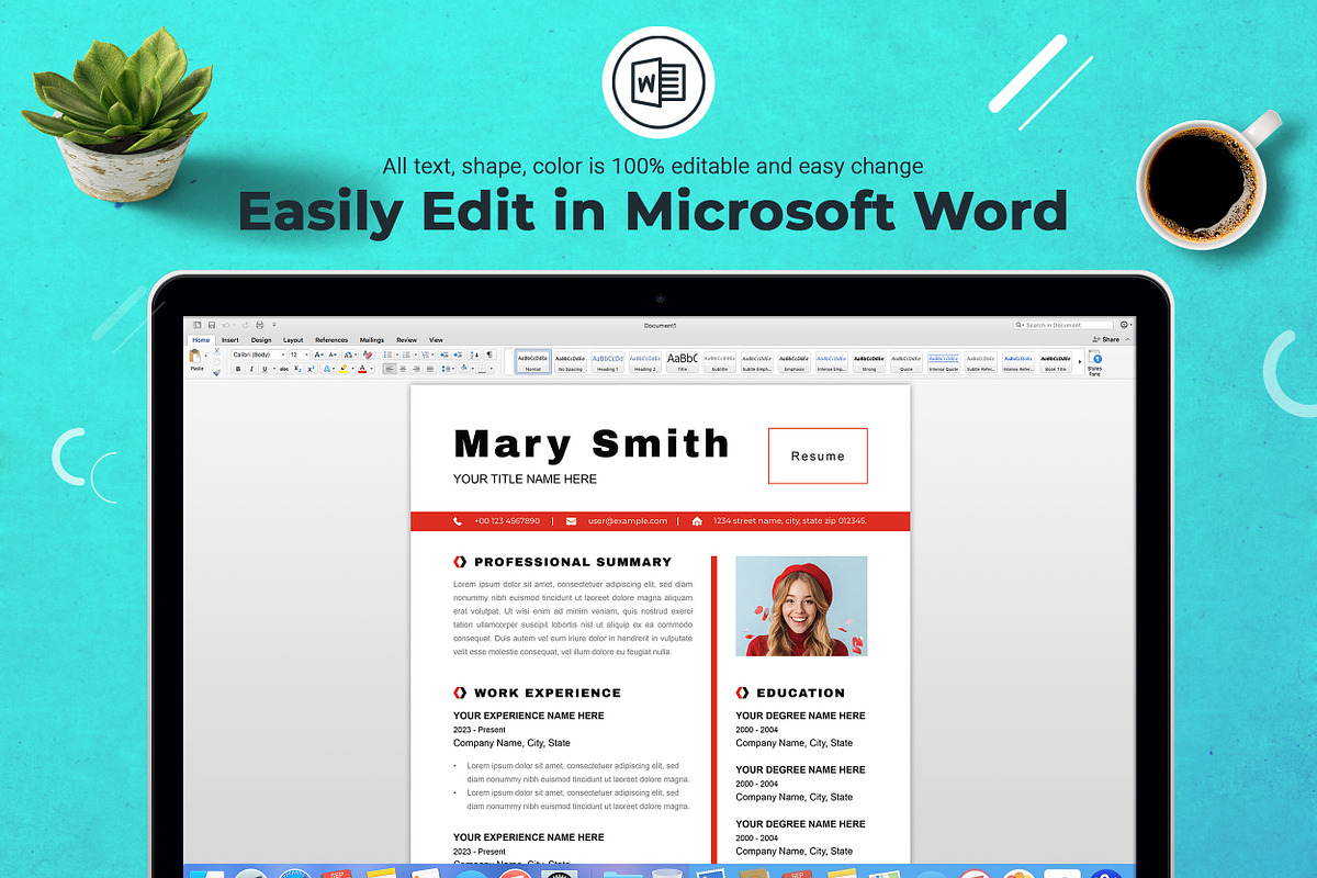 Eye-Catching Resume Design, a Stationery Template by ResumeInventor (Photo 4 of 7)
