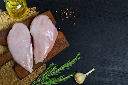 Chicken fillet with rosemary featuring meat, breast, and ingredients