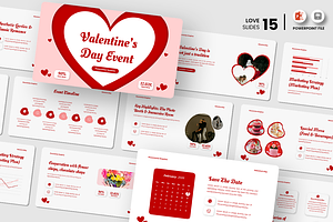 Valentine’s Day Event - PowerPoint, a Presentation Template by Iqsiart Studio