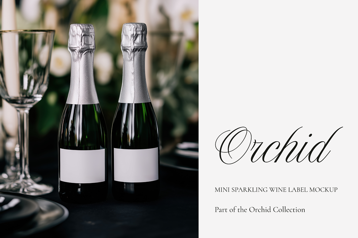 Label Mockup Mini Champagne Bottle, a Product Mockup by Serenefeeling (Photo 1 of 6)