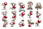 Christmas Mouse Bauble PNG, a Seasonal Illustration by Nicolle's Colorful Art (Thumbnail 5 of 6)