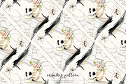 gothic skeleton seamless pattern, a Pattern Graphic by Pink Studio Art (Thumbnail 1 of 4)