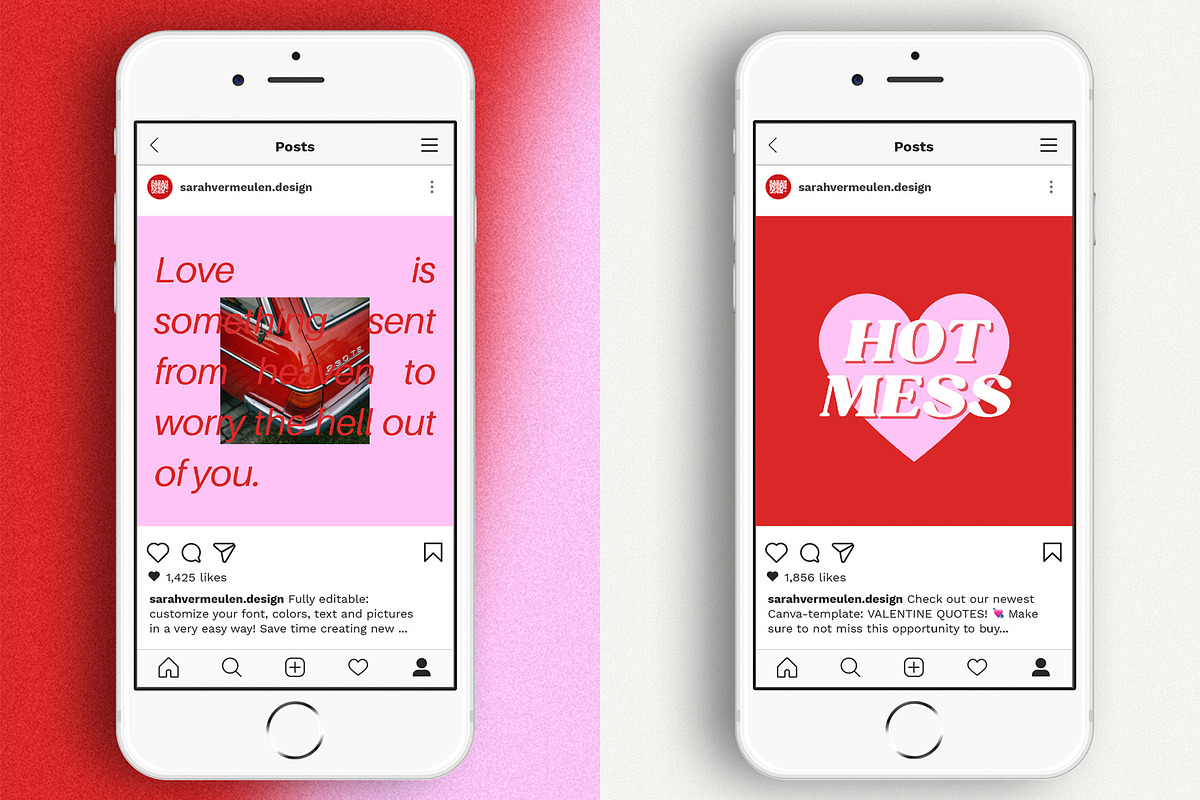 Instagram Social CANVA Valentine, a Social Media Template by Vermeulen Design Studio (Photo 2 of 5)