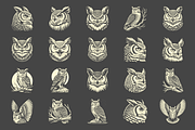 Vintage Great Horned Owl Designs, an Animal Illustration by devastd (Thumbnail 6 of 13)
