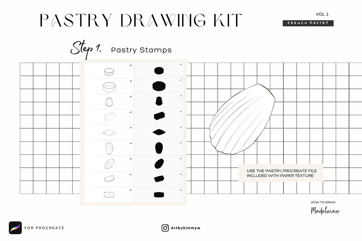 Procreate French Pastry Brush Pack, a Brush Add-On by Artbykimmyw (Photo 3 of 9)