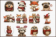Whimsical Grumpy Animals Christmas P, an Illustration by Sublimation Artist (Thumbnail 3 of 6)
