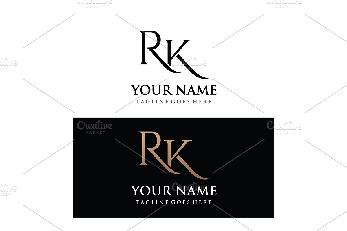 RK geomteri letter initials logo des, a Branding & Logo Template by LOGOCREATIVE
