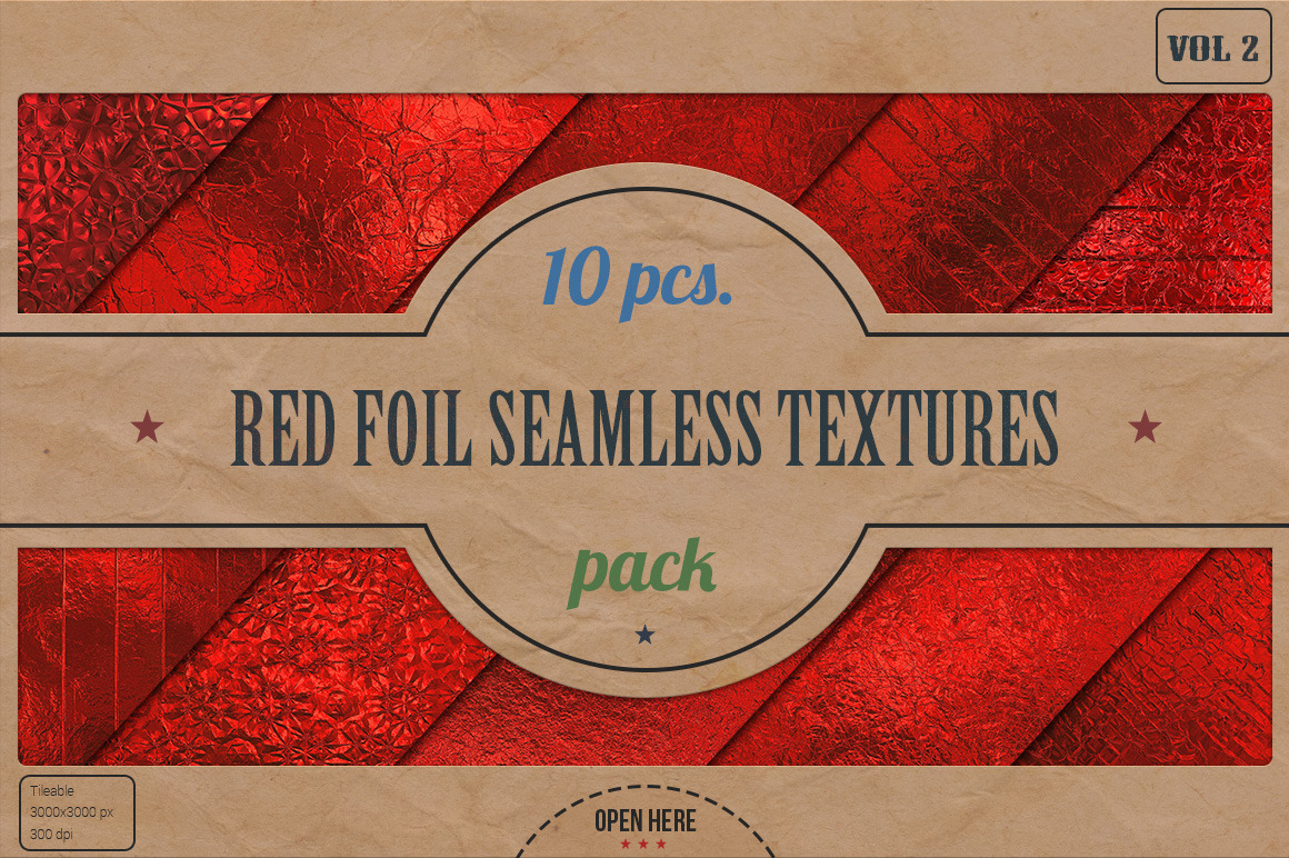 Red Foil HD Textures Pack v.2, a Texture Graphic by Marabu Textures Store