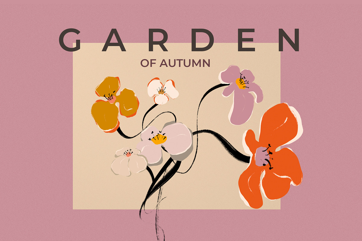 Retro Flower Autumn Poster Bundle, an Illustration by Laras Wonderland (Photo 10 of 12)