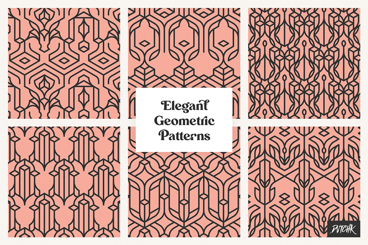 Elegant Geometric Patterns | V 06, a Pattern Graphic by dvtchk (Photo 2 of 5)