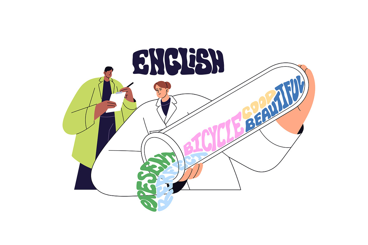 People learn foreign language set, a Person Illustration by PaperTrident (Photo 13 of 13)