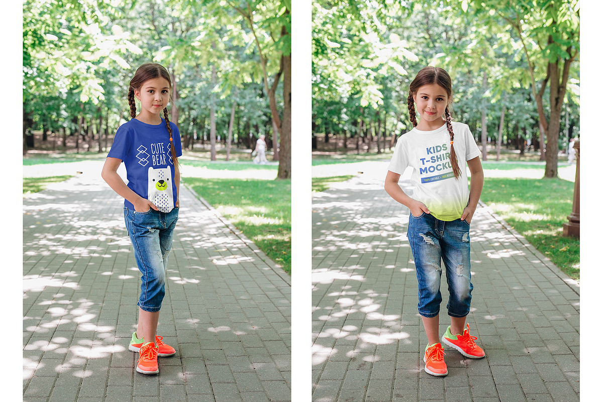 Kids Girl T-Shirt PSD Mockups Vol5, a Shirt Mockup by Hi, Mock-Up! (Photo 2 of 8)