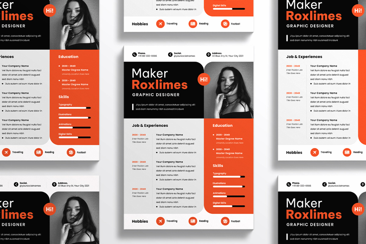 Creative Resume CV, a Resume Template by dokudokunomi (Photo 2 of 4)