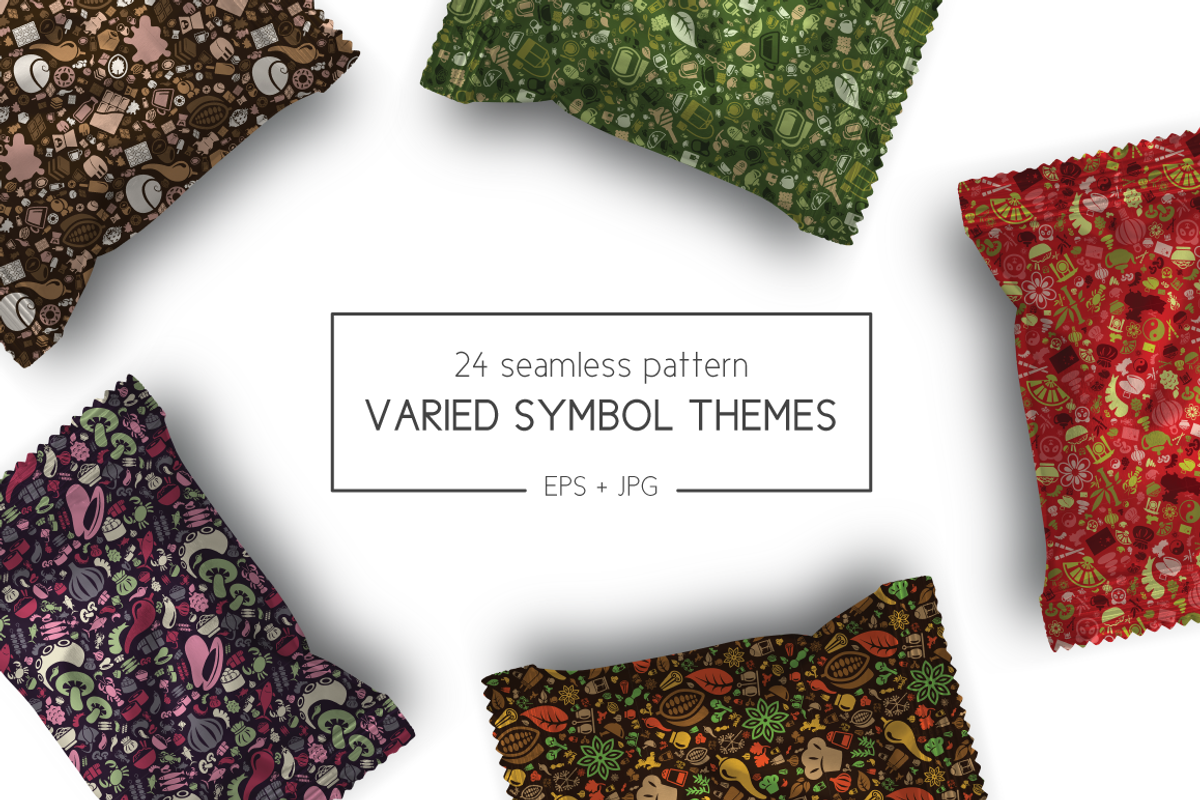 Varied symbols seamless pattern, a Pattern Graphic by marusdesign (Photo 1 of 2)