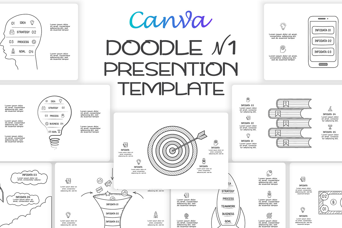 Doodle Presentation Canva Template 1