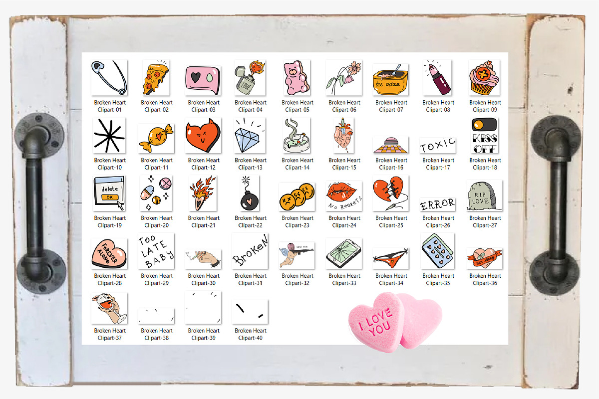 Anti-Valentines Day Vector Clipart, an Illustration by Orange Brush Studio (Photo 2 of 7)