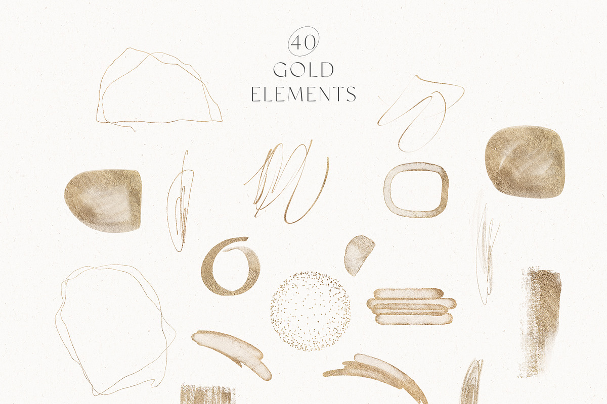 Abstract Black Gold Watercolor Shape, a Texture Graphic by Veris Studio (Photo 16 of 16)