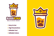Boba King Logo Design Template, a Branding & Logo Template by Akito Studio (Thumbnail 2 of 2)