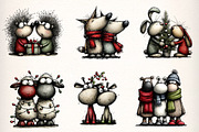 Whimsical Christmas Animals Clipart, an Illustration by Dream Creation (Thumbnail 4 of 8)