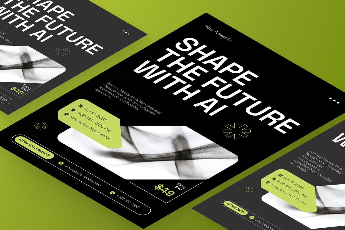 AI Workshop Flyer Set, a Flyer Template by Annora Studio (Photo 5 of 6)
