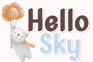 Hello Sky - Handwritting, a Handwritten Font by Charmingbear59.design