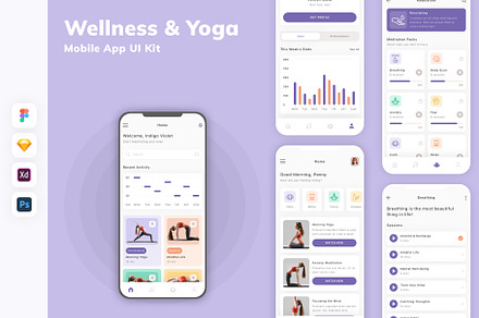 Wellness & Yoga Mobile App UI Kit