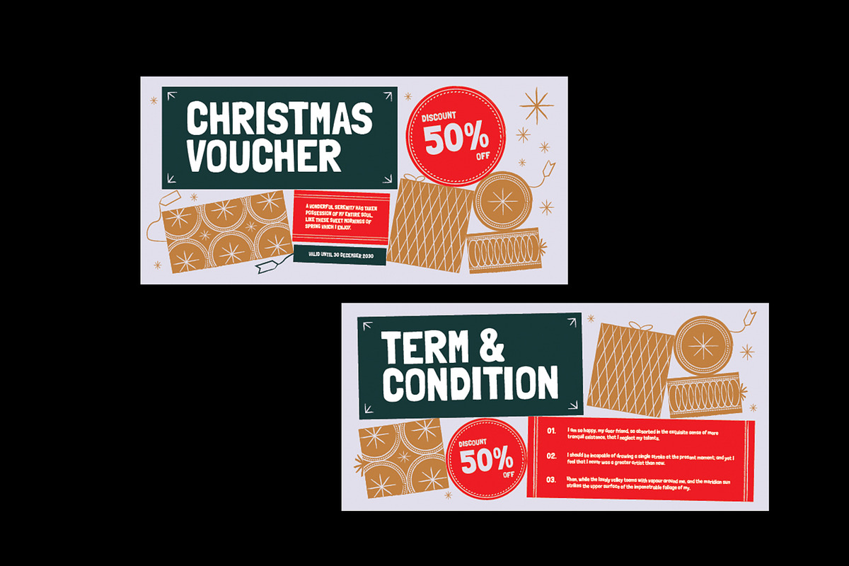 Modern Christmas Big Sale Voucher, a Card Template by Neermana (Photo 4 of 4)