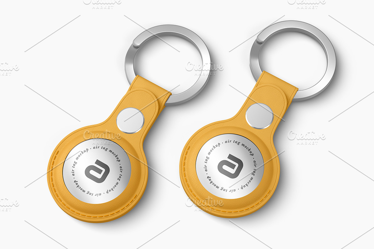 AirTag Keychain Mockup Set, a Wearable Device Mockup by ForgeDesign (Photo 5 of 7)