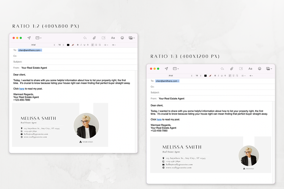 Real Estate Email Signature Template, a Marketing Template by ZoaniDesign (Photo 3 of 10)