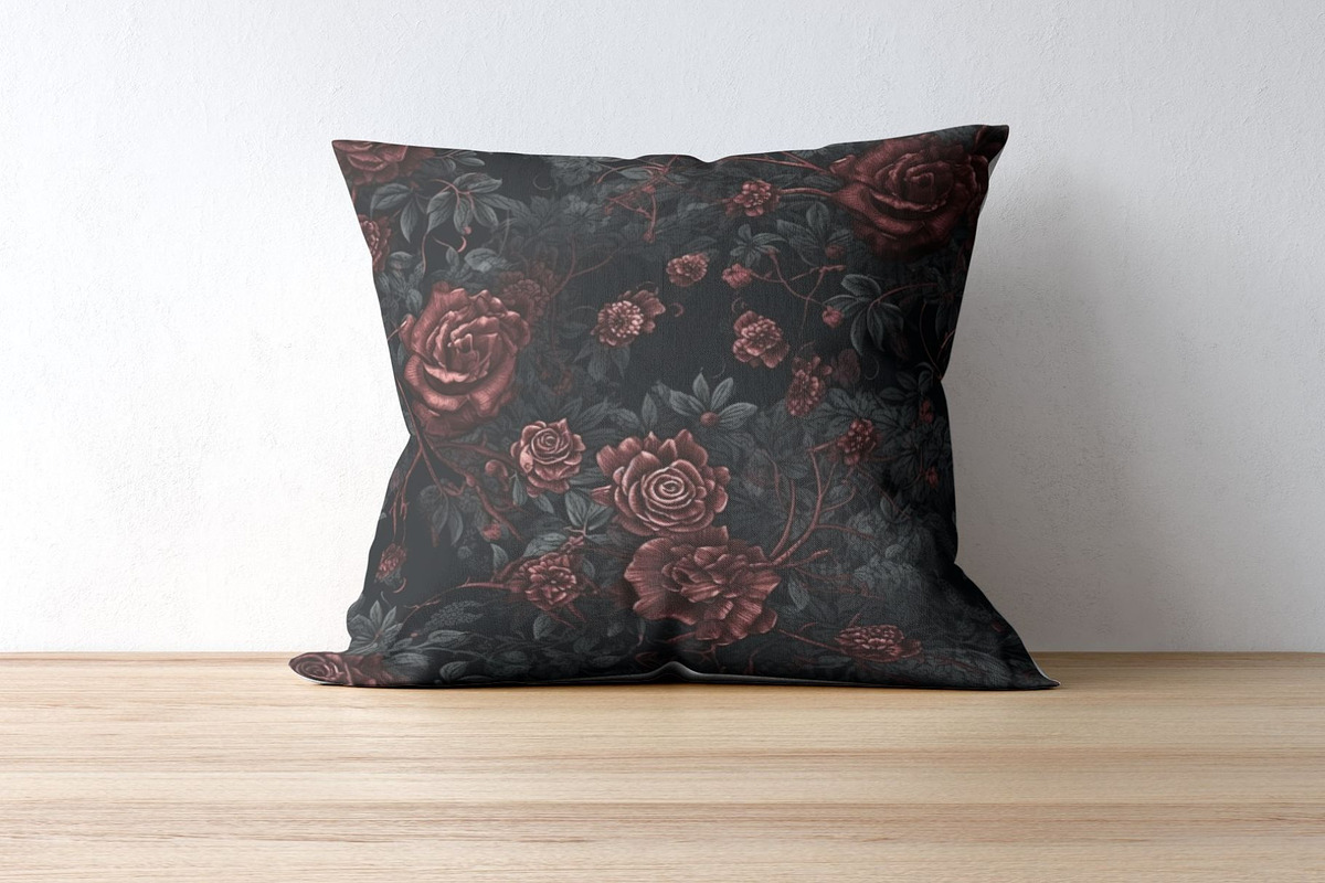 8 Gothic Noir Seamless Patterns, a Pattern Graphic by Inknfolly (Photo 6 of 6)