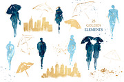Watercolor Silhouettes People Set, a Person Illustration by AlineArtStore (Thumbnail 6 of 12)