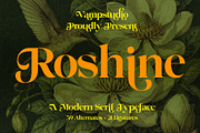 Roshine – Elegant Vintage Serif Font, a Serif Font by Vampstudio (Thumbnail 1 of 12)