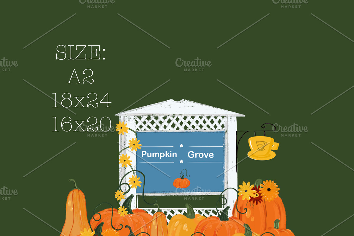 Fall Vibe digital Wall Art Poster, a Decorative Illustration by Oleksandra Illustrates (Photo 6 of 6)