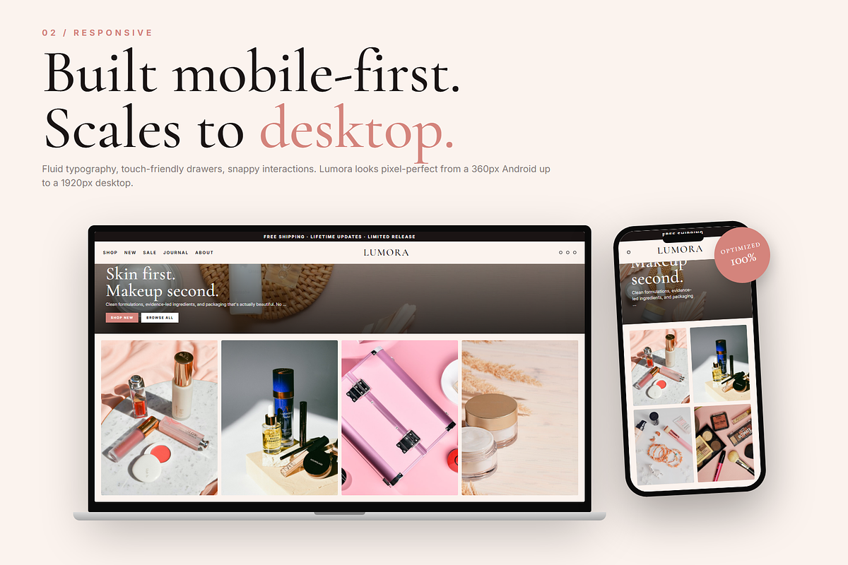 Lumora Shopify Theme, a Shopify Template by Ibnul Jaif Farabi (Photo 2 of 8)