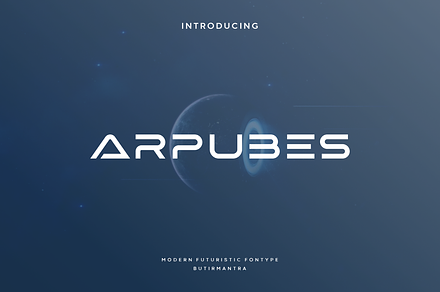 Arpubes - Modern Futuristic Typeface, a Sans Serif Font by Letterna
