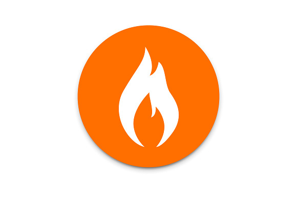 Fire Flames Flat Icon.