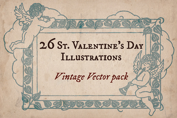 Vintage Valentine's Illustrations preview 6