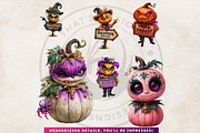 Funny Halloween Clipart PNG Set, a Seasonal Illustration by ThatsDesignArt (Thumbnail 9 of 16)