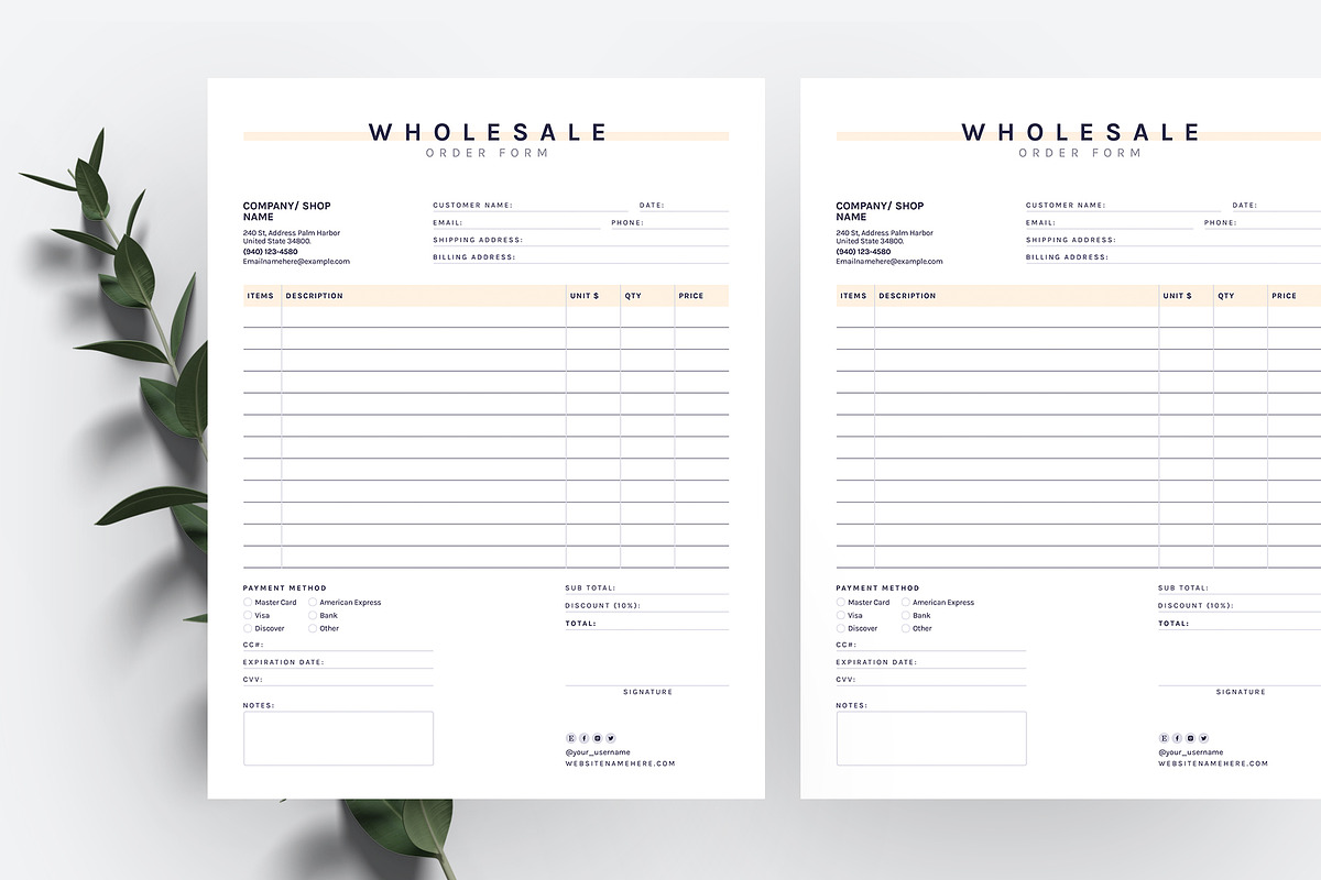 Printable order form canva/photoshop, a Templates & Theme by Axpand (Photo 6 of 7)