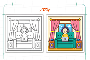 Comfy Cozy Routine Coloring Pages, a Decorative Illustration by Ink Gallery (Thumbnail 5 of 9)
