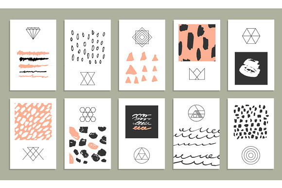 Marker textures,25 cards,8 gift tags preview 6