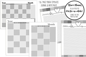 Editable Fitness Planner Templates