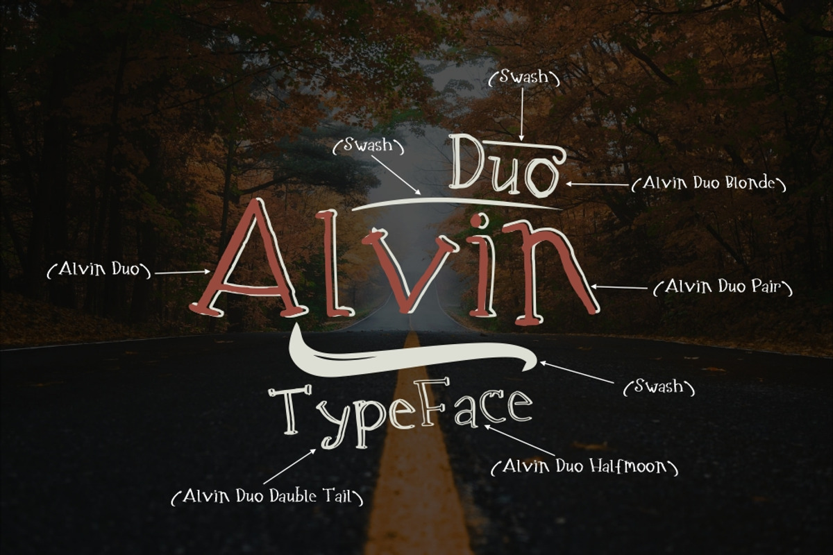 Alvin Duo - 5 Font styles preview 3