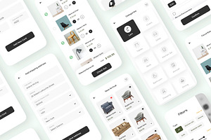 Furniture Shopping App UI Kits