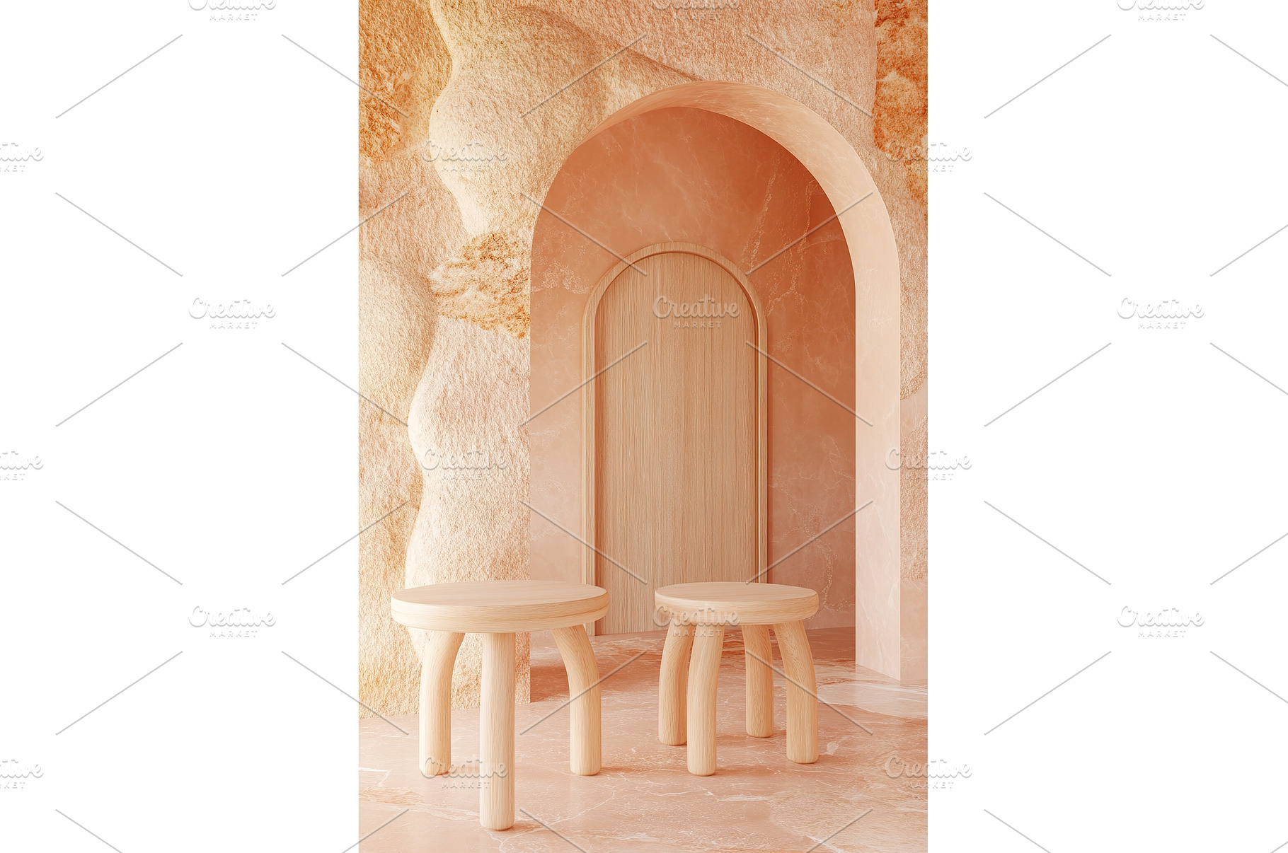 Minimalist desert inspired interior, an Architecture Photo by Lermont51