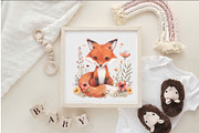 Fox with flowers. TShirt Sticker., an Animal Illustration by KENO Mascots (Thumbnail 8 of 11)