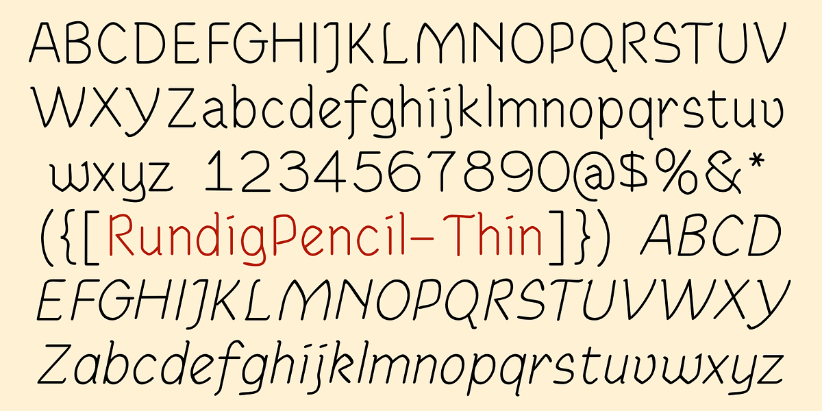 RundigPencil, a Handwritten Font by Ingrimayne Type (Photo 4 of 7)
