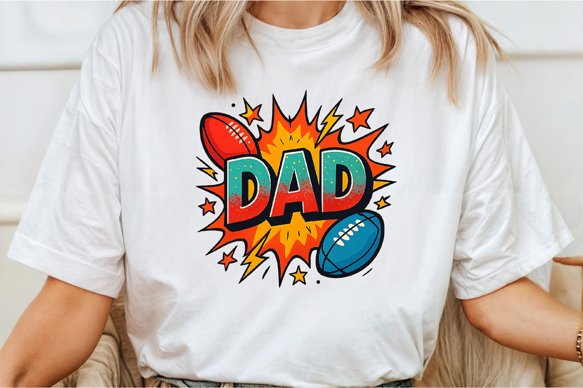 DAD Comic Style Sublimation PNG, an Illustration by DreamCafeArt (Photo 2 of 7)