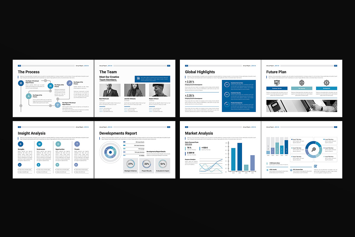 Annual Report Template Landscape, a Brochure Template by DesignCrest (Photo 7 of 13)